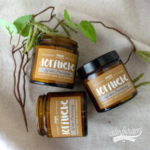 Duftkerze im Glas mit Spruch. Dorfkindmoment. Dorfkram®