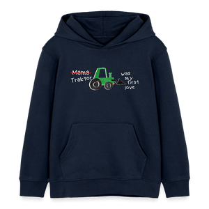 Traktorliebe - Traktor was my first love / Kinder Organic Hoodie - Navy