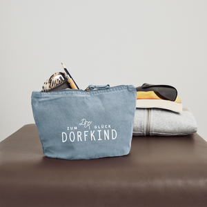 Lustige Kosmetiktasche mit Dorfkind Spruch - Dorfkram® Utensilo Tasche - Zubehörtasche Geschenk