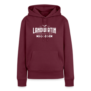 Landwirtin buchstabiert man Heldin / Damen Premium Hoodie - Burgunderrot