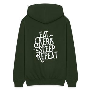 Eat Kerb Sleep Repeat / Herren Sweatjacke - Forstgrün