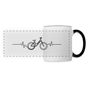 Herzschlag Rad / Tasse - Weiß/Schwarz