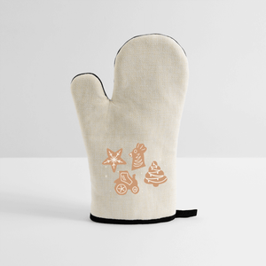 Ofenhandschuh mit Gummibeschichtung - Leinen/Schwarz