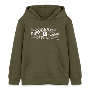 Dorfkind und stolz drauf / Kinder Organic Hoodie - Khaki