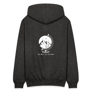 Die Welt ist ein Dorf / Herren Premium Sweatjacke - Anthrazit