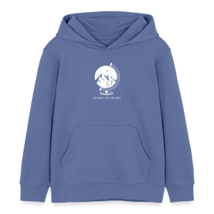 Die Welt ist ein Dorf / Kinder Organic Hoodie - Blau