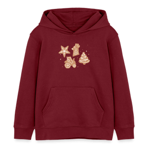 Weihnachtsplätzchen / Kinder Organic Hoodie - Burgunderrot