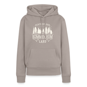 Echte Helden kommen vom Land / Damen Premium Hoodie - Taupe