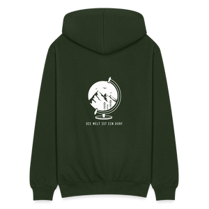 Die Welt ist ein Dorf / Herren Premium Sweatjacke - Forstgrün
