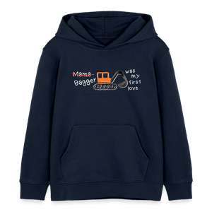 Baggerliebe - Bagger was my first love / Kinder Organic Hoodie - Navy