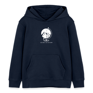 Die Welt ist ein Dorf / Kinder Organic Hoodie - Navy