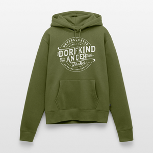 Unterschätze niemals ein Dorfkind an der Theke, du kannst nur verlieren / Damen Premium Hoodie - Khaki
