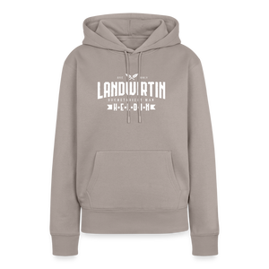 Landwirtin buchstabiert man Heldin / Damen Premium Hoodie - Taupe
