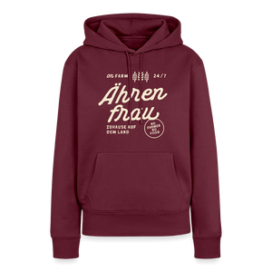 Ährenfrau / Frauen Premium Hoodie - Burgunderrot