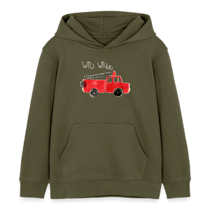 Feuerwehrauto Feuerwehr Wiu Sirene / Kinder Organic Hoodie - Khaki