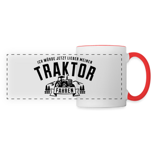 Lieber traktor fahren Tasse - Weiß/Rot