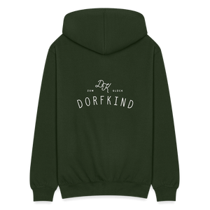 Zum Glück Dorfkind / Herren Premium Sweatjacke - Forstgrün