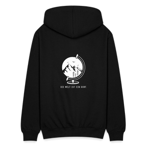 Die Welt ist ein Dorf / Herren Premium Sweatjacke - Schwarz