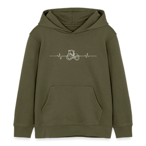 Herzschlag Traktor - Traktorliebe / Kinder Organic Hoodie - Khaki