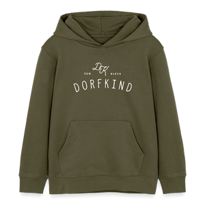Zum Glück Dorfkind / Kinder Organic Hoodie - Khaki