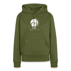 Die Welt ist ein Dorf / Damen Premium Hoodie - Khaki