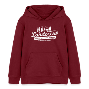 Landcrew - Dorfkind für immer / Kinder Organic Hoodie - Burgunderrot