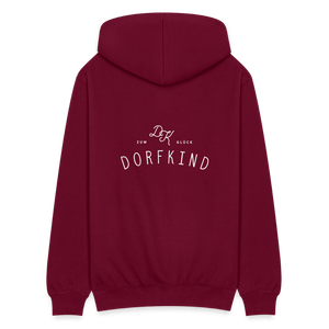 Zum Glück Dorfkind / Herren Premium Sweatjacke - Bordeaux