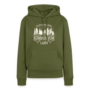Echte Helden kommen vom Land / Damen Premium Hoodie - Khaki