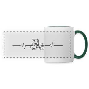 Herzschlag Traktor /  Tasse - Weiß/Dunkelgrün