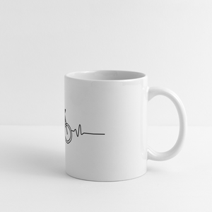 Herzschlag Rad / Tasse - Weiß
