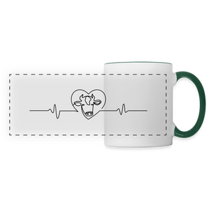 Herzschlag Kuh / Tasse - Weiß/Dunkelgrün