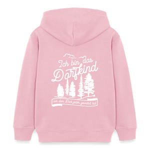 Ich bin das Dorfkind vor dem Dich jeder gewarnt hat / Kinder Organic Hoodie - Hellrosa