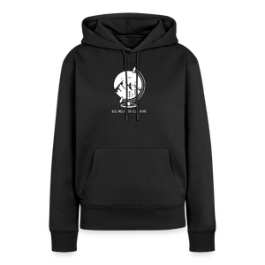 Die Welt ist ein Dorf / Damen Premium Hoodie - Schwarz