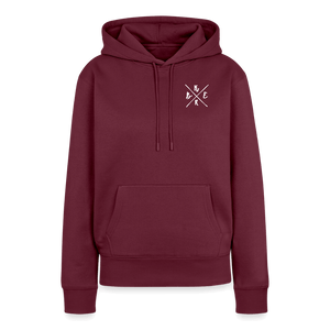 Kerb Badge / Damen Premium Hoodie - Burgunderrot