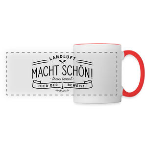 Landluft macht schön / Tasse - Weiß/Rot