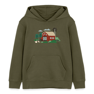 Bauernhof Hofkind / Kinder Organic Hoodie - Khaki