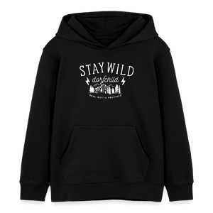 Stay Wild Dorfchild / Kinder Organic Hoodie - Schwarz