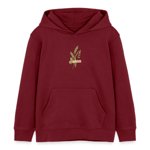 Getreide Weizen - Dorfkind / Kinder Organic Hoodie - Burgunderrot