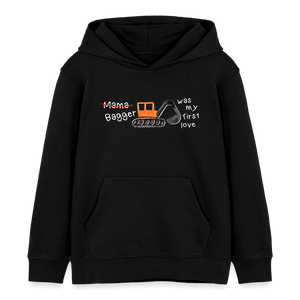 Baggerliebe - Bagger was my first love / Kinder Organic Hoodie - Schwarz
