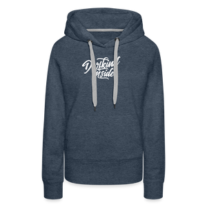 Dorfkind inside / Damen Premium Hoodie - Jeansblau