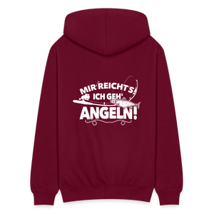 Mir reichts ich geh angeln / Herren Sweatjacke - Bordeaux