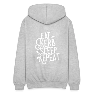 Eat Kerb Sleep Repeat / Herren Sweatjacke - Hellgrau meliert
