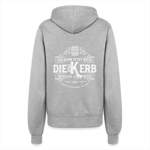 ich kann jetzt nicht / Frauen Kapuzenjacke - Grau meliert