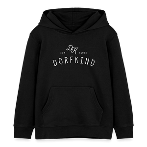 Zum Glück Dorfkind / Kinder Organic Hoodie - Schwarz