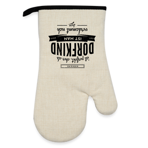 Ofenhandschuh mit Gummibeschichtung - Leinen/Schwarz