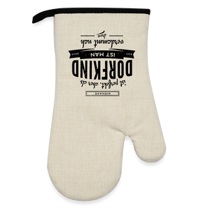 Ofenhandschuh mit Gummibeschichtung - Leinen/Schwarz