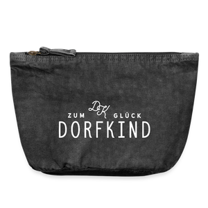 Lustige Kosmetiktasche mit Dorfkind Spruch - Dorfkram® Utensilo Tasche - Zubehörtasche Geschenk