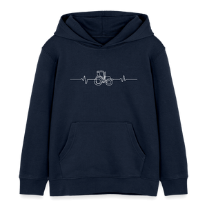 Herzschlag Traktor - Traktorliebe / Kinder Organic Hoodie - Navy