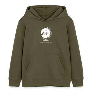 Die Welt ist ein Dorf / Kinder Organic Hoodie - Khaki