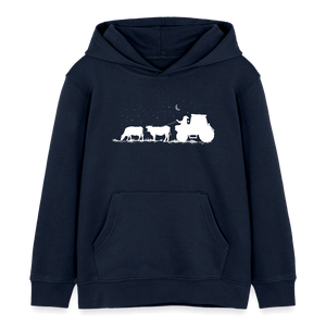 Weihnachtsmann mit Kühe / Kinder Organic Hoodie - Navy